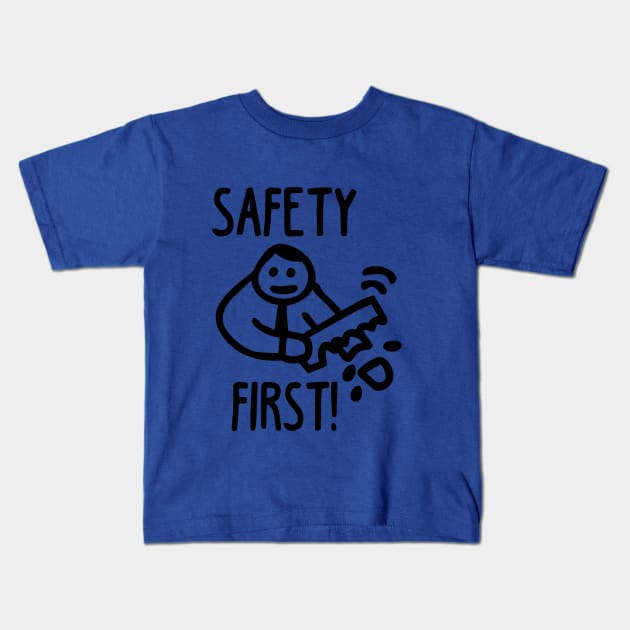 Safety First  2 Kids T-Shirt by ceniu